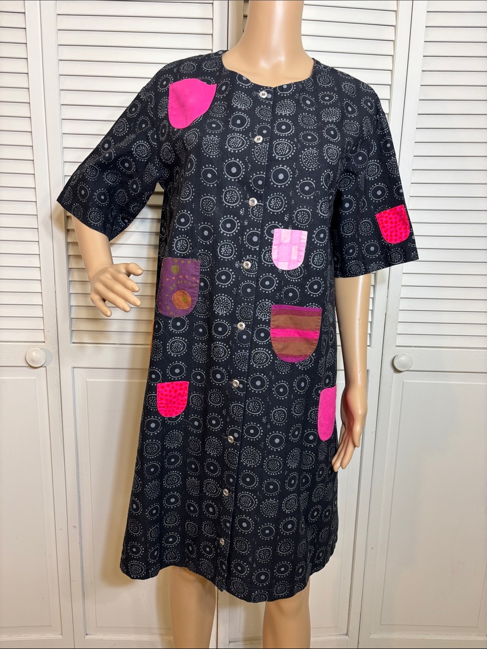 Marimekko Kihlatasku Shapes Pattern Pocket Dress Size 6